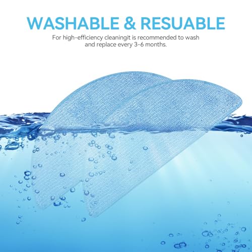 Verilux® Replacement Mop Pads for Ecovacs Deebot Y1 pro Vacuum Cleaner Microfiber Mop Pads Water Abserbent Scrubbing Pads Cleaning Pads Universal Replacement Mop Pads - Image 4