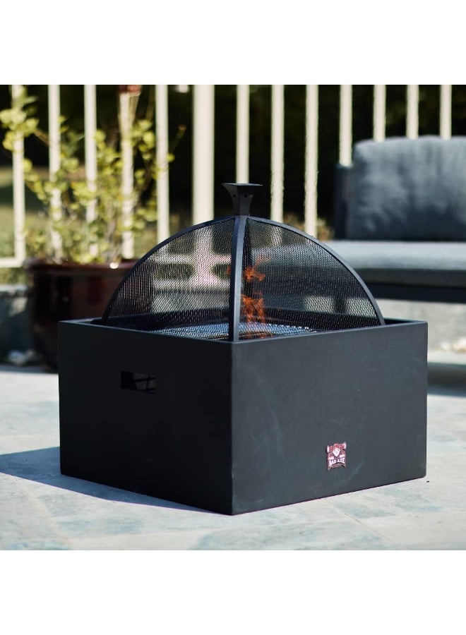 Bad axe the log cabin firepit – Wood and Charcoal Grill - Barbecue Grill Cooking – Garden bbq Grill – Movable Lightweight Decorative - Image 1