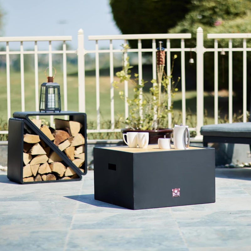 Bad axe the log cabin firepit – Wood and Charcoal Grill - Barbecue Grill Cooking – Garden bbq Grill – Movable Lightweight Decorative - Image 3