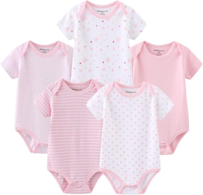 Kiddiezoom Unisex Newborn Baby Short-Sleeve Bodysuit Baby Layette Essentials Giftset Clothing Set - Image 1