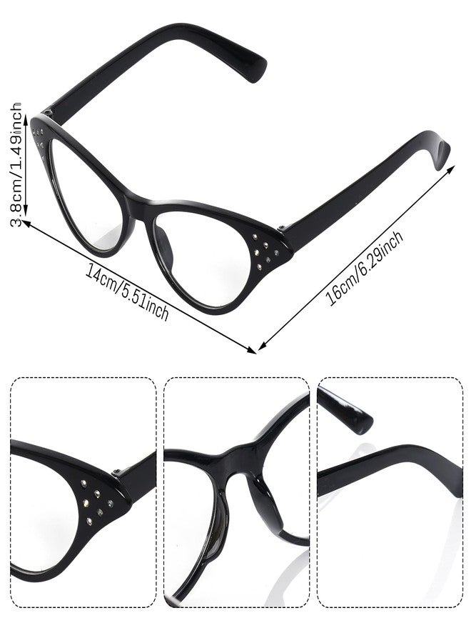 Dxhycc Old Lady Costume for Kids Granny Dress Up Accessories Including Cat Eye Glasses Chain Faux Pearl Necklace Inflatable Cane - Image 2