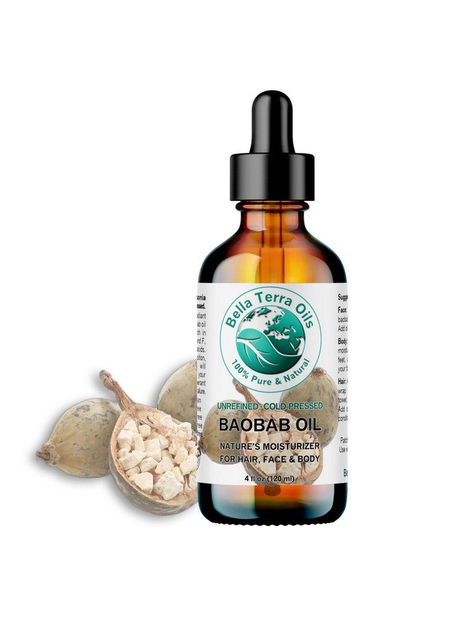 بيلا تيرا أويلز زيوت بيلا تيرا - زيت الباوباب 4 أونصة - انغمس في جوهر الكنز الأفريقي، الغني بمضادات الأكسدة، الأفضل للحصول على بشرة حريرية متوهجة - Image 1