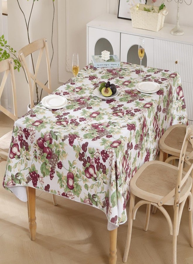 Walrus Heavy Duty Vinyl Tablecloth with Flannel Backing Waterproof Oil-Proof Plastic Table Cloth Stain-Resistant Wipeable Rectangle or Square Table Cover for Indoor and Outdoor (Fruits, 52x70 Inch) - Image 2