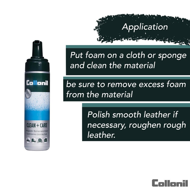 Collonil Clean & Care Universal Cleaning Foam for all materials 6.76 Fl Oz - Highly effective cleansing formula for gentle, effortless cleaning - removes even deep-seated dirt completely - Image 3