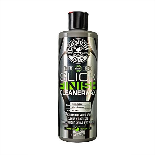 Chemical Guys WAC20616 Slick Finish Cleaner Wax Light Paint Cleanser & Brilliant Shine Carnauba Wax, 16 fl oz - Image 1