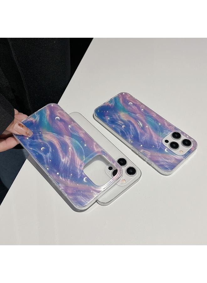 Zaboon Case For iPhone 13 Dual-Layer Gradient Dream Starry Acrylic Hybrid TPU Phone Case - Image 3