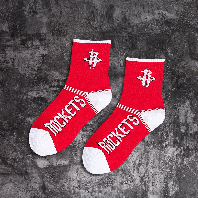 Generic Mens Mid-Calf Cotton NBA Socks Sports Team Logo Casual 3001-Cavaliers Red  - Image 5