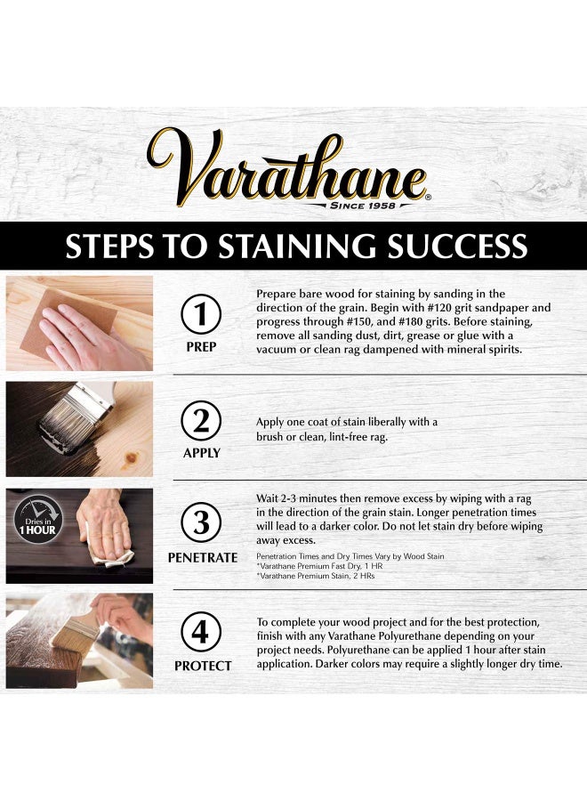 VARATHANE صبغة الخشب السريعة الجافة الممتازة من فاراثان، نصف لتر، عسل القيقب - Image 2
