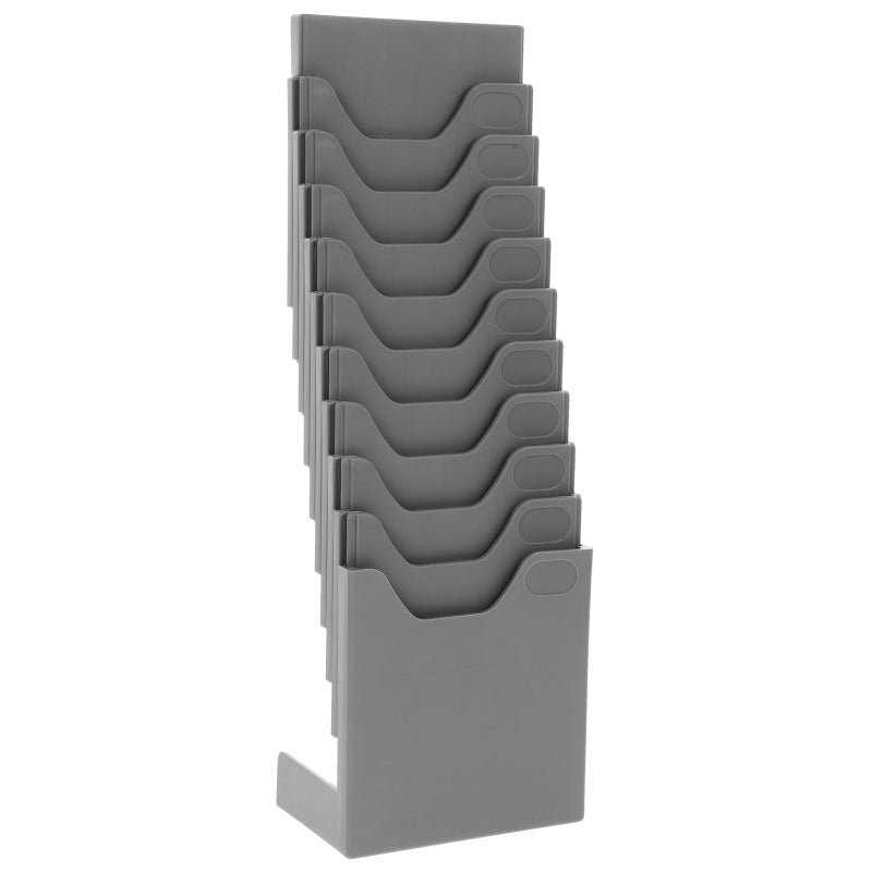 Card Display Shelf for Organizing Time Cards with Durable Construction and Number Stickers - Image 1