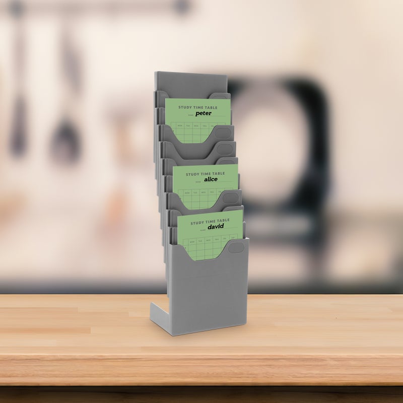 Card Display Shelf for Organizing Time Cards with Durable Construction and Number Stickers - Image 4