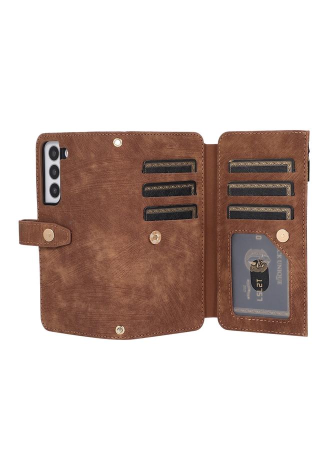 S-TOP Case For Samsung Galaxy S21+ 5G Dream 9-Card Wallet Zipper Bag Leather Phone Case - Image 5