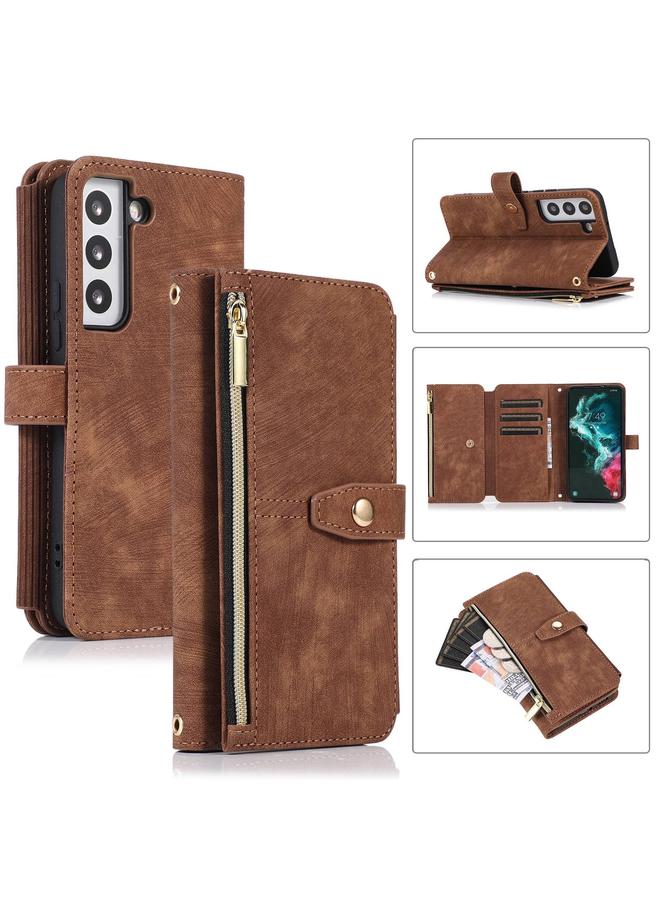 S-TOP Case For Samsung Galaxy S21+ 5G Dream 9-Card Wallet Zipper Bag Leather Phone Case - Image 1