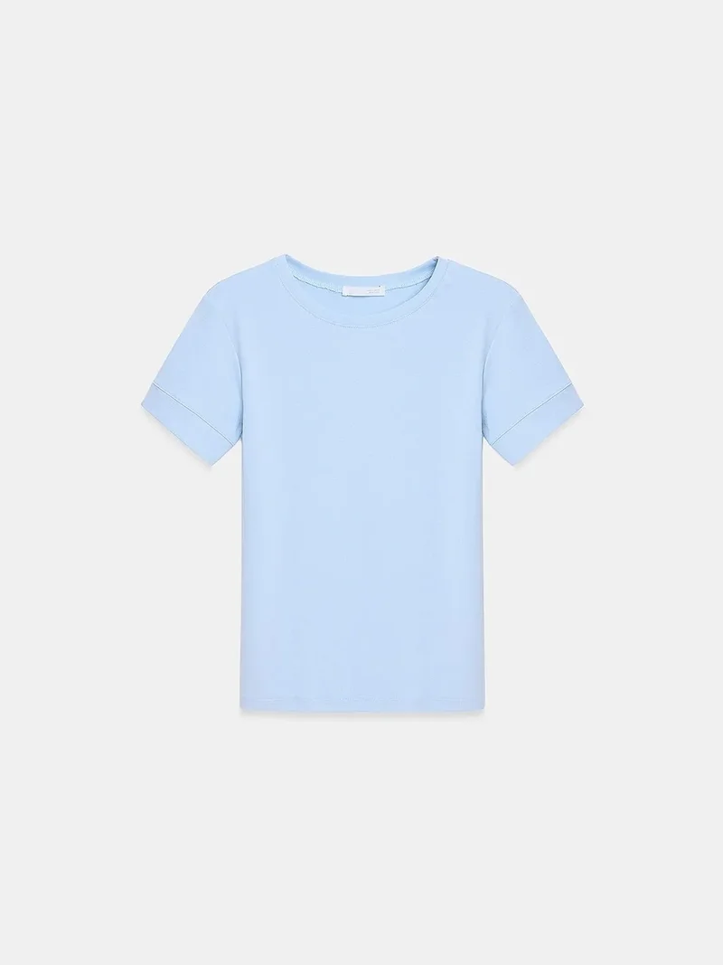 Dilvin DILVIN Women's Slim Fit Crew Neck T-Shirt