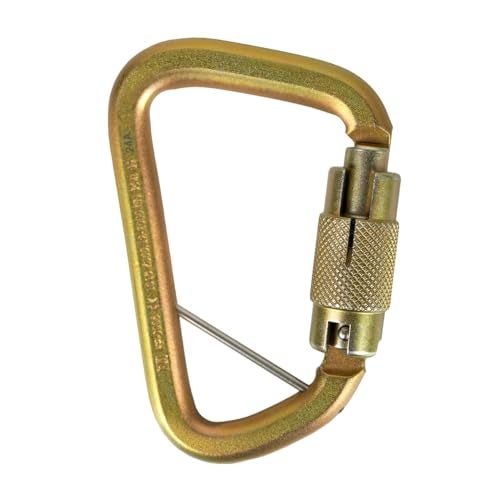 FUSION Triple Locking Carabiner 60KN- Fusion Climb® Tacoma- Professional Rock Climbing Carabiner- Heavy Duty Steel- Auto Locking Carabiner for Climbing, Rappelling, D Shaped, Captive Pin- UIAA ANSI Compliant - Image 1