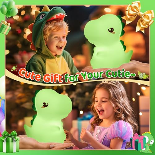 One Fire Dinosaur Toys for Kids 3-5, 16 Colors+Silicone+Dimmable+12 Hr Use Night Light for Kids Night Light, Toys for 3-8 Year Old Boy, Toddler Birthday Gift, Dinosaur Room Decor for Boys, Girls, Baby, Toddler - Image 2