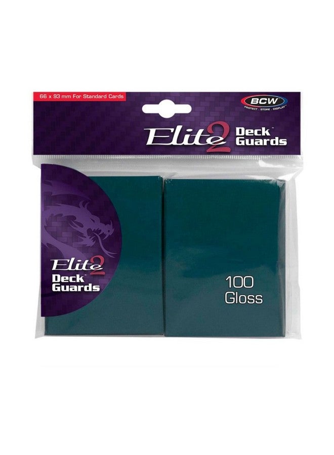 BCW Elite 2 Gloss Card Sleeves Teal (100) - Image 2
