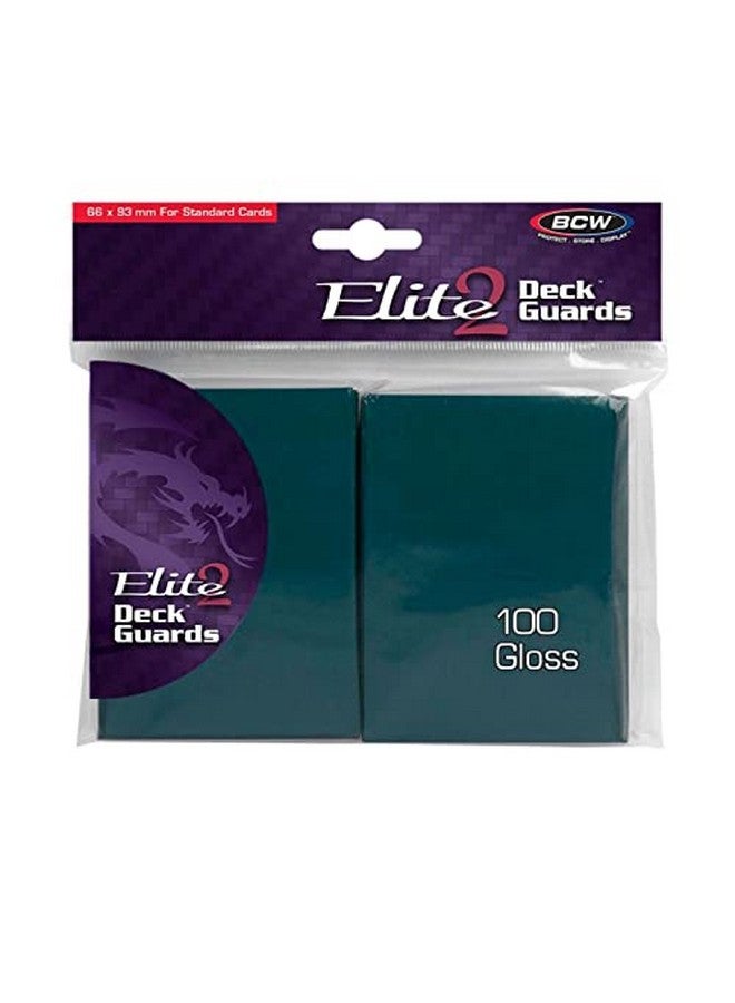 BCW Elite 2 Gloss Card Sleeves Teal (100) - Image 1