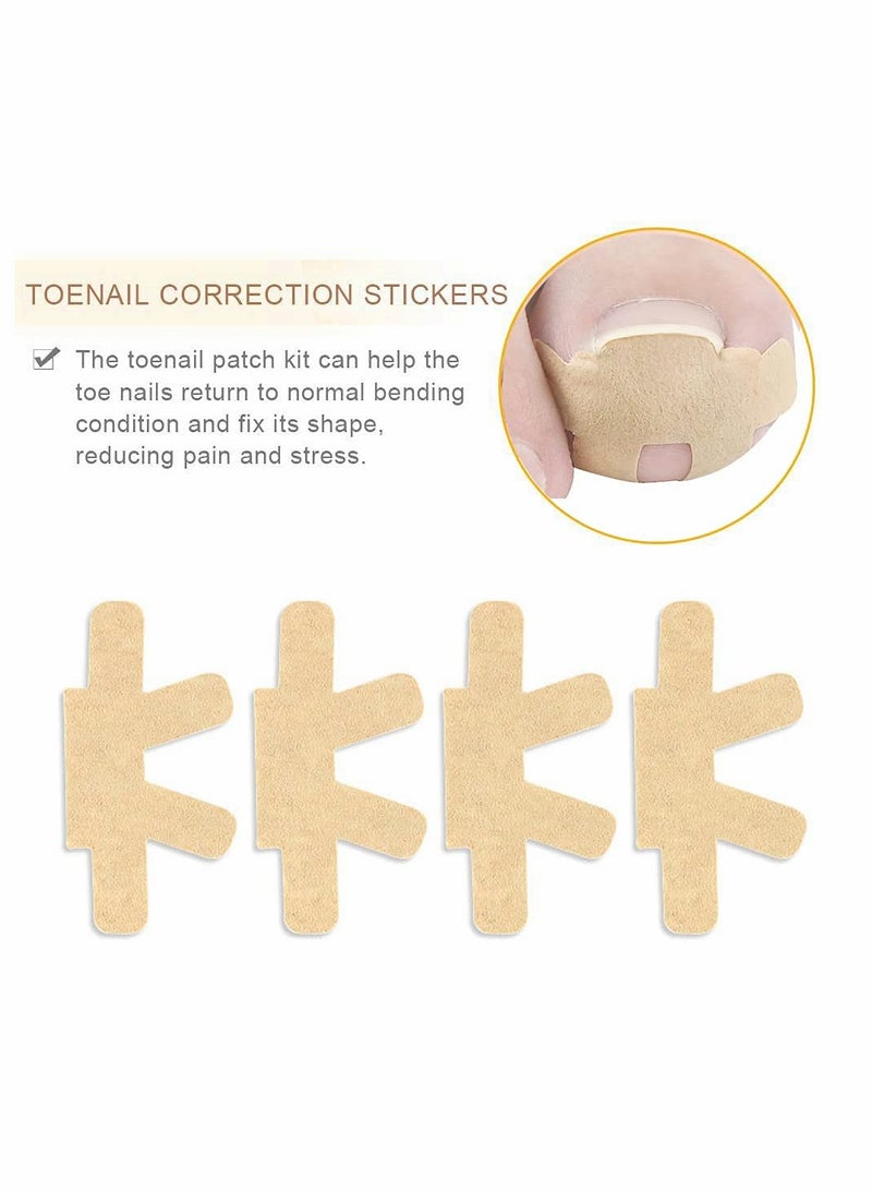 KASTWAVE لاصقات تصحيح الأظافر المنغرسة، شرائط مصححة للأظافر المنغرسة بدون غراء، لاصقات تصحيح الأظافر بدون ألم، أداة علاج الأظافر المهنية للعناية بالقدم (60 قطعة) - Image 3
