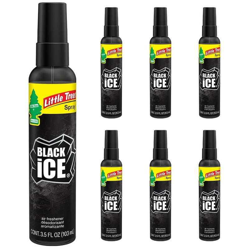 LITTLE TREES Car Air Freshener | Spray Provides a Long-Lasting Scent for Auto or Home | On-the-go Freshness | Black Ice, 6 Air Fresheners - Image 2