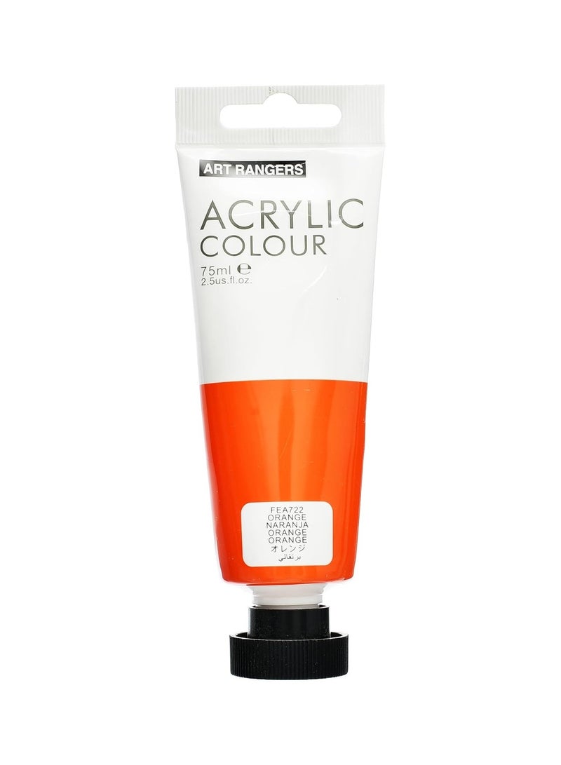 ART RANGERS Acrylic Paint Tube 75ml Content Orange - Image 1