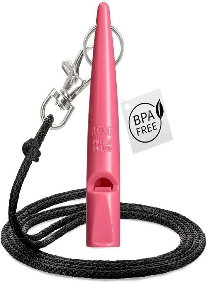 ACME 210.5 Professional Dog Training Whistle with Lanyard. BPA-Free Plastic. 90 dBA. Standardized 5700Hz Frequency for Smaller Dogs. Weatherproof. Made in The UK (Honeysuckle Pink/Black) - Image 1