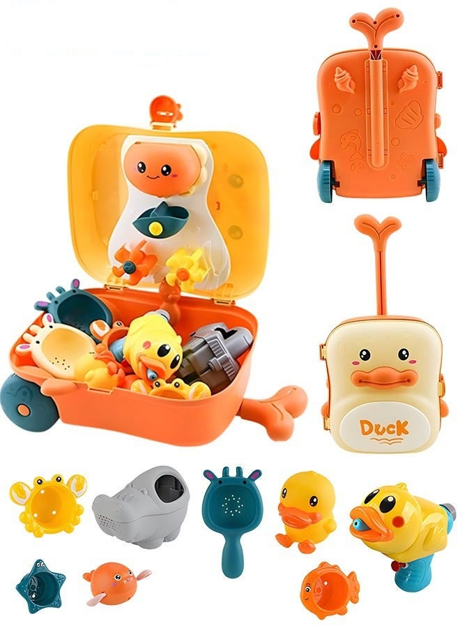 Beach Toys Set with Trolley Case, Sea Animal Molds, Creative Bath Set, Convenient Carry, Colorful Sand, Suitable for Beach, Bathing, Swimming Parties, Garden Planting. - Image 2