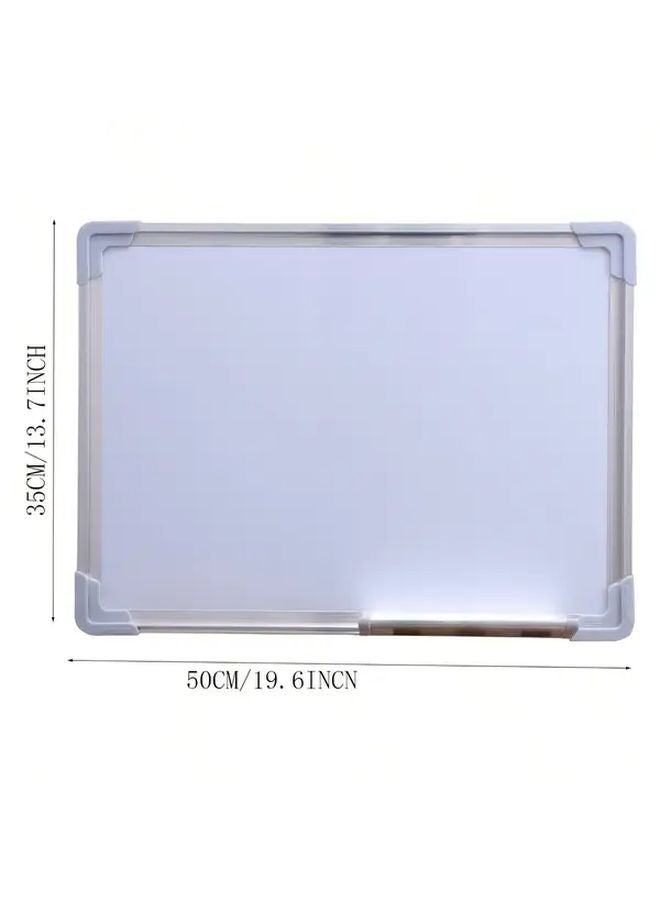 White Dry Erase Board 19.69x13.78 Inch Aluminum Frame Large Portable Whiteboard - Image 3