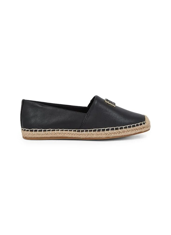 TOMMY HILFIGER Logo Detailed  Leather Espadrilles