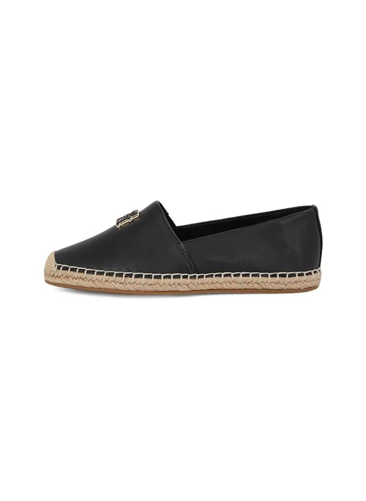 تومي هيلفيغر Logo Detailed  Leather Espadrilles