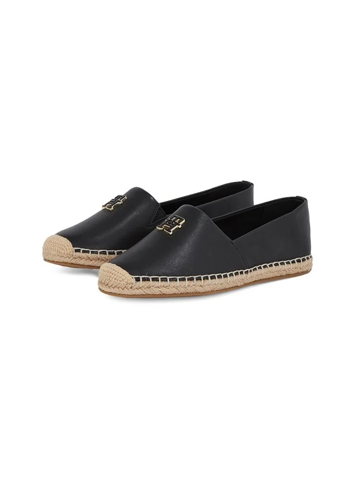 TOMMY HILFIGER Logo Detailed  Leather Espadrilles