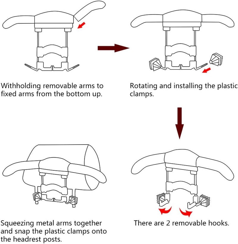 FMS Metal Headrest Car Travel Hanger - Image 4