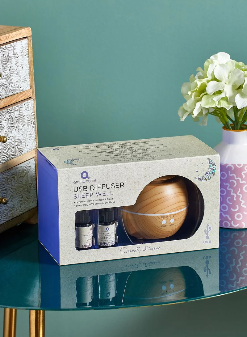 Aroma Home 2 Essential Oils With Mini Ultrasonic Diffuser