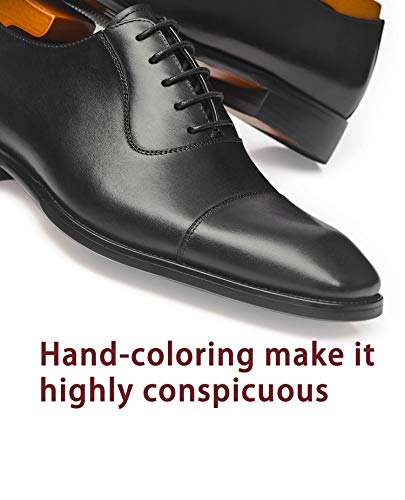 FRASOICUS Men’s Dress Oxford Formal Shoes LeatherBusiness Shoes for Men Black - Image 5