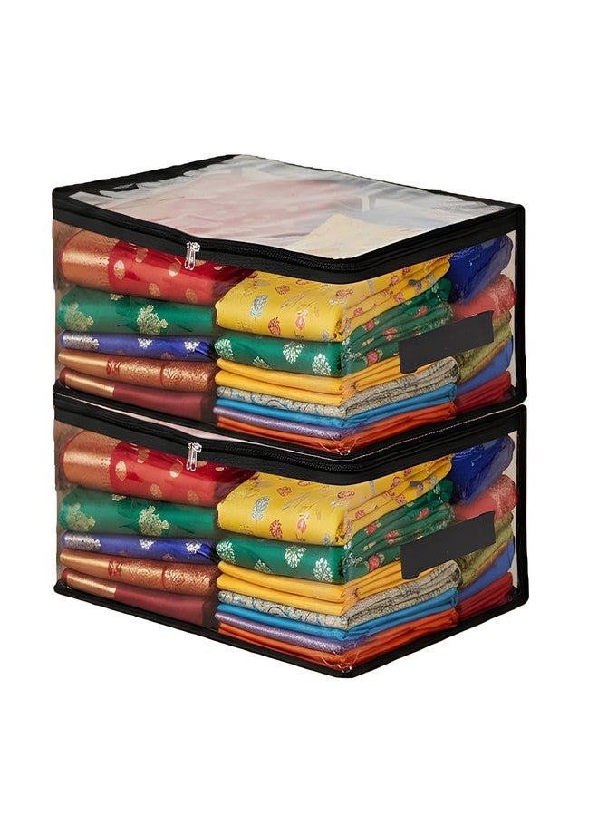 Kottify 2pcs Small Comforter Storage Bags with Zipper, Clear Plastic Closet Storage and Organizers for Clothing Sweaters Bedding Blankets - Image 1