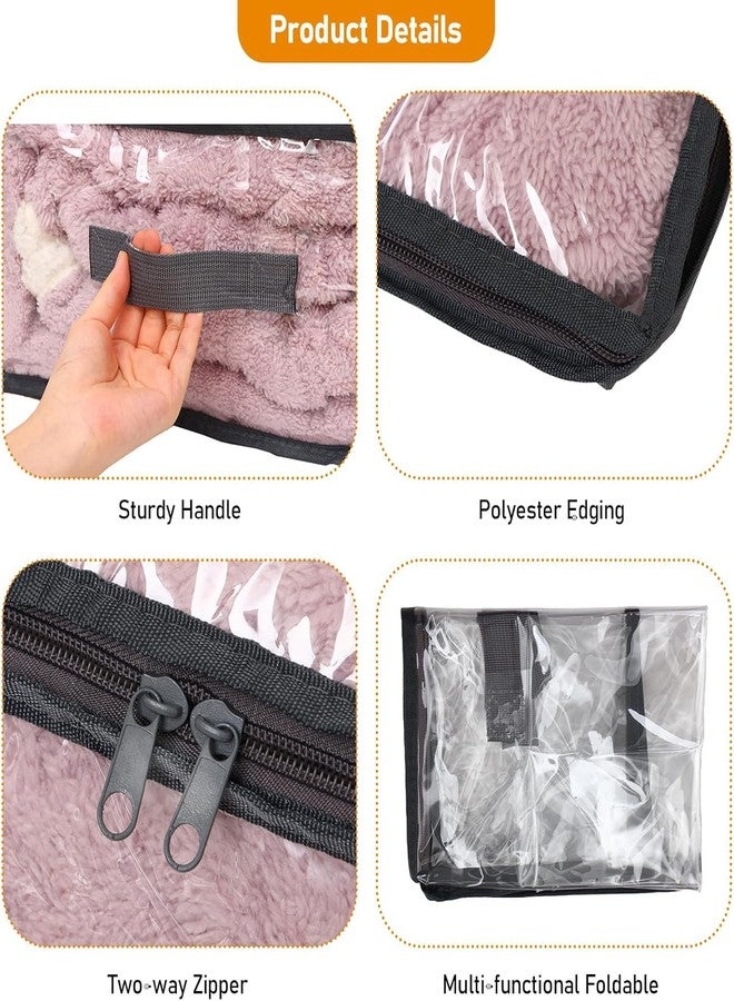 Kottify 2pcs Small Comforter Storage Bags with Zipper, Clear Plastic Closet Storage and Organizers for Clothing Sweaters Bedding Blankets - Image 3
