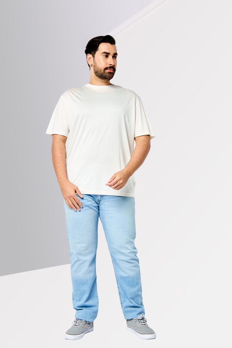 JOHN RICHMOND Men Crew Neck Short Sleeve Brand Logo  T Shirt, Off White - Image 2