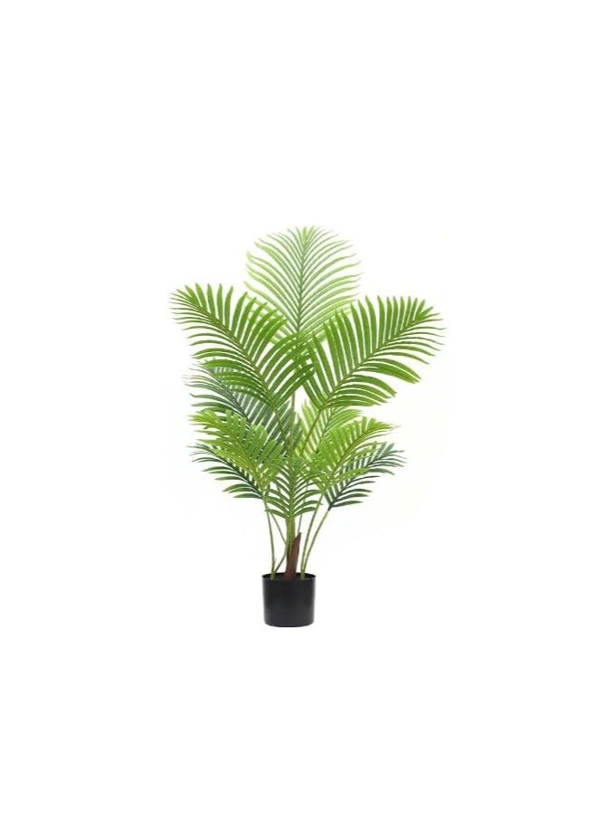 Rightsure Artificial New Areca Palm Tree, Faux Tropical Palm Plant Fake Tree, Plants Realistic Decorative Greenery with Lifelike Leaves and Branches in Pot for Indoor Outdoor Home Office (120CM) 