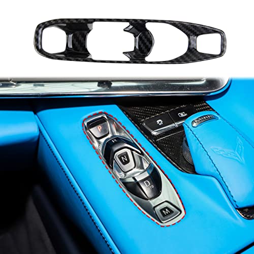 crosselec Carbon Fiber Gear Shift Panel Cover Trim for Chevrolet Corvette C8 2020-2025(Gear Shift Panel) - Image 1
