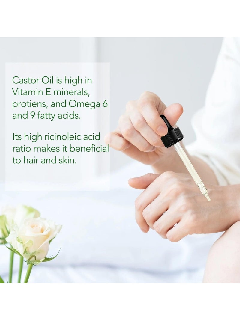 ALIVER 120ml Organic Castor Oil 100% Pure Cold Pressed Castor Oil for Skin Nails Hair Growth Eyebrows and Eyelashes Eyelash and Eyebrow Growth Serum Prevent Hair Eyebrow and Eyelashes Loss  - Image 5