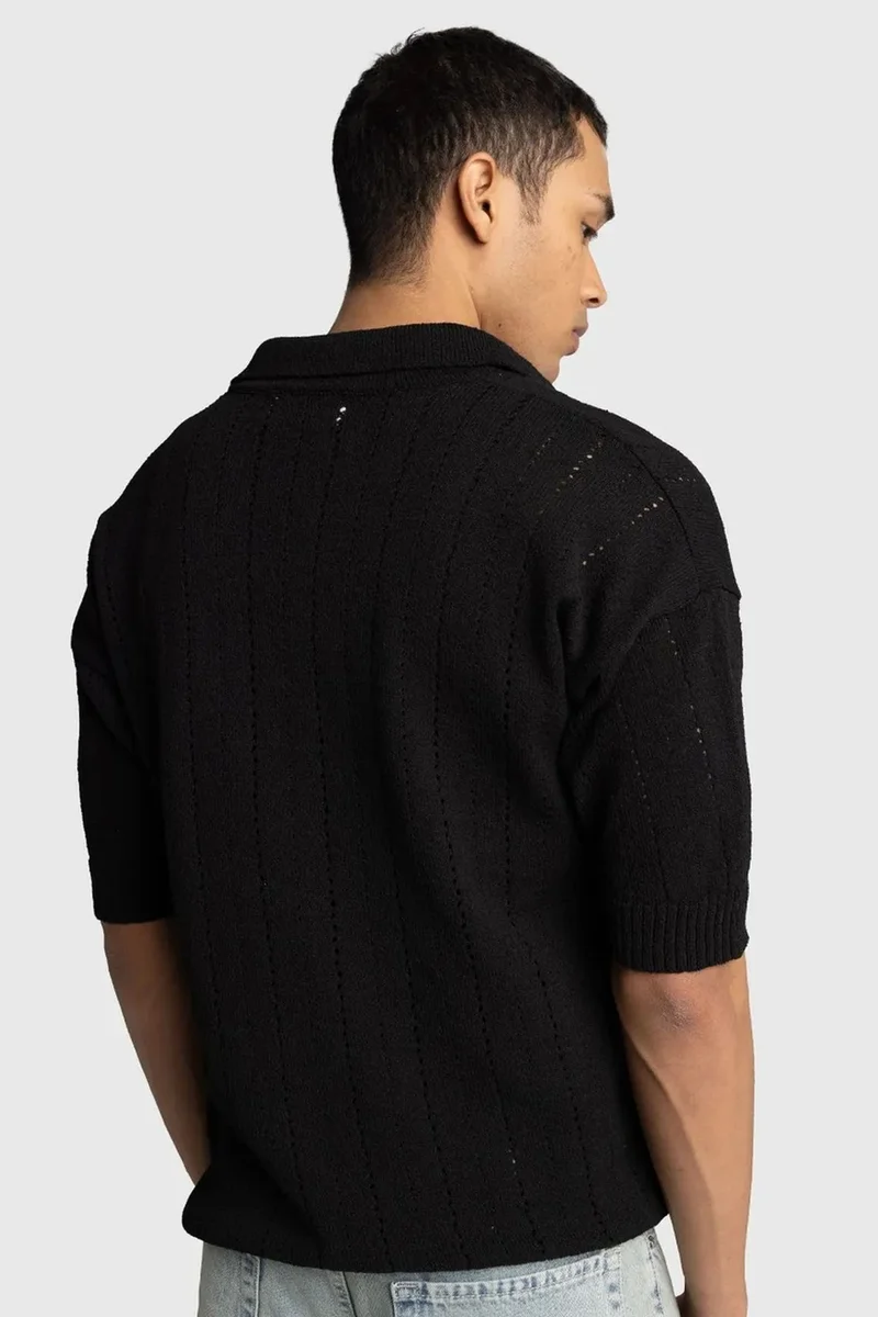 Giesto Black GIESTO Men's Tropical Print V-Neck T-Shirt for Men | Best Price UAE
