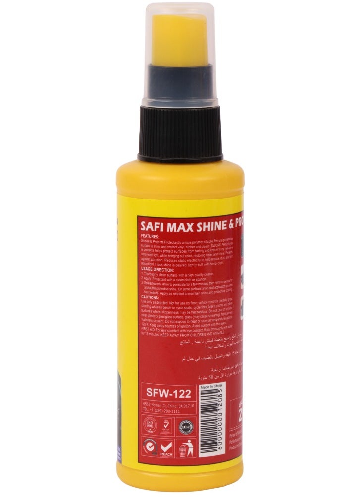 Safi WAX Car Tire & Dashboard Polisher And Protectant For Polishing Plastic Car Parts & Tires, 118 ml  - Image 2