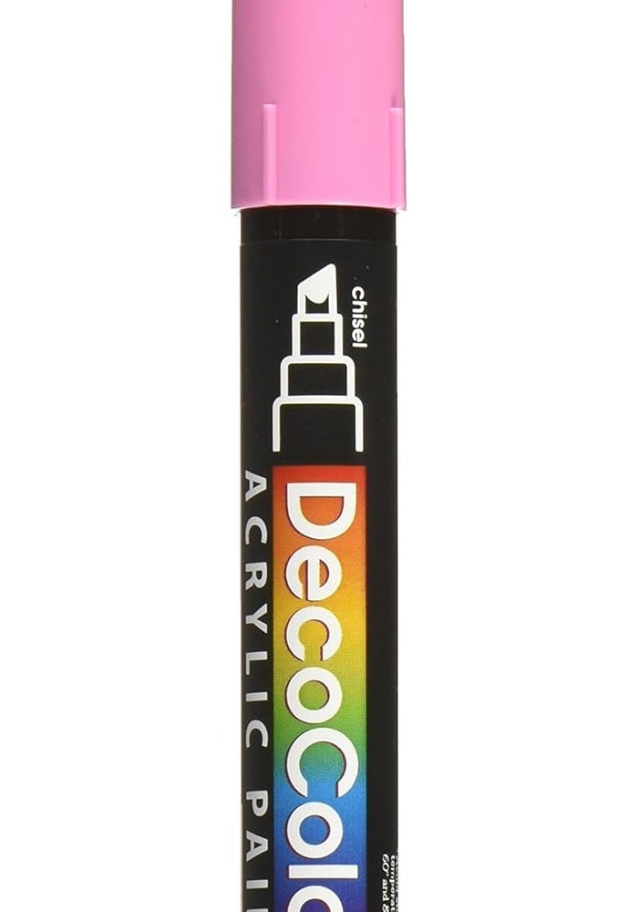 Uchida Marvy Deco Color Chisel Tip Acrylic Paint Marker in Bubblegum Pink - Image 1