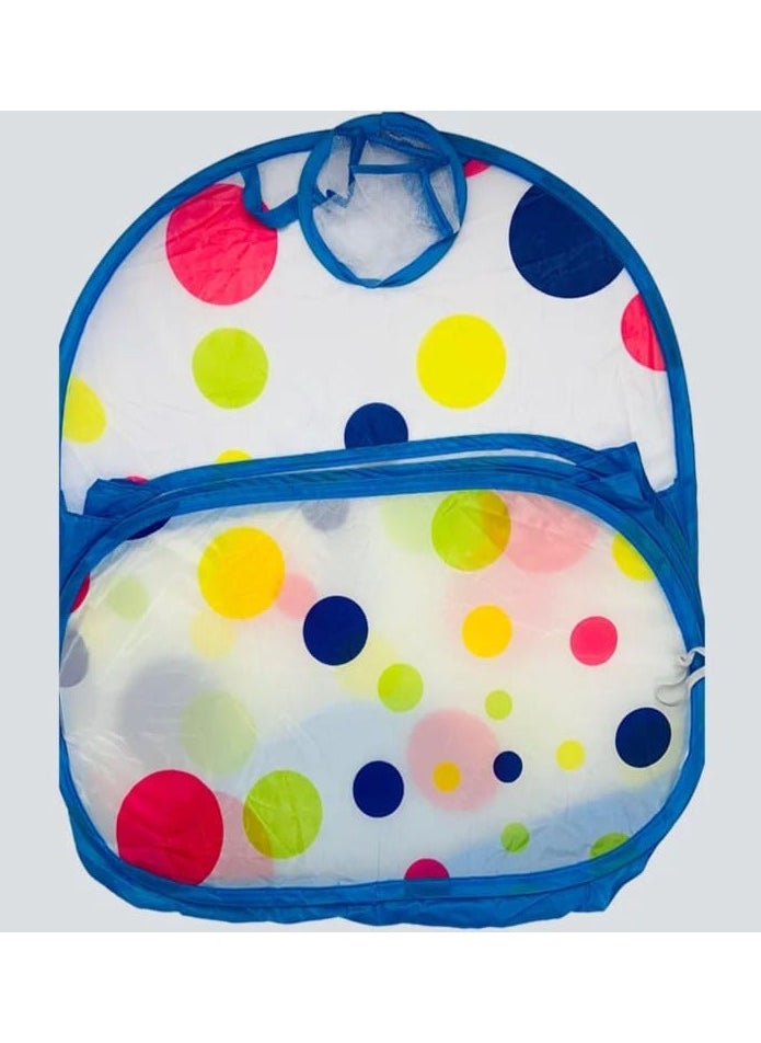 Generic - "An open ball pool tent with a basketball hoop and 50 balls, featuring vibrant colors and an easy-to-fold design, providing endless fun and entertainment for your kids!" - Image 1