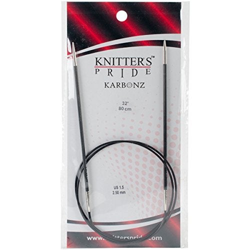 Knitter's Pride Karbonz Fixed Circular Needles 32-Size 1.5/2.5mm - Image 1