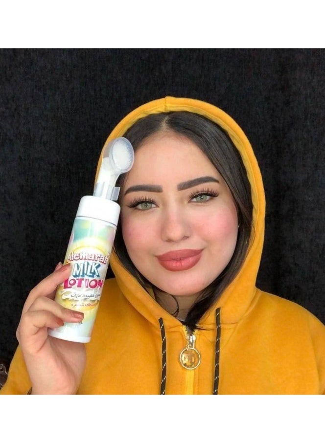 غسول حليب الإمارات الأصلي تنظيف عميق وتفتيح وترطيب فوري للبشرة - Image 4