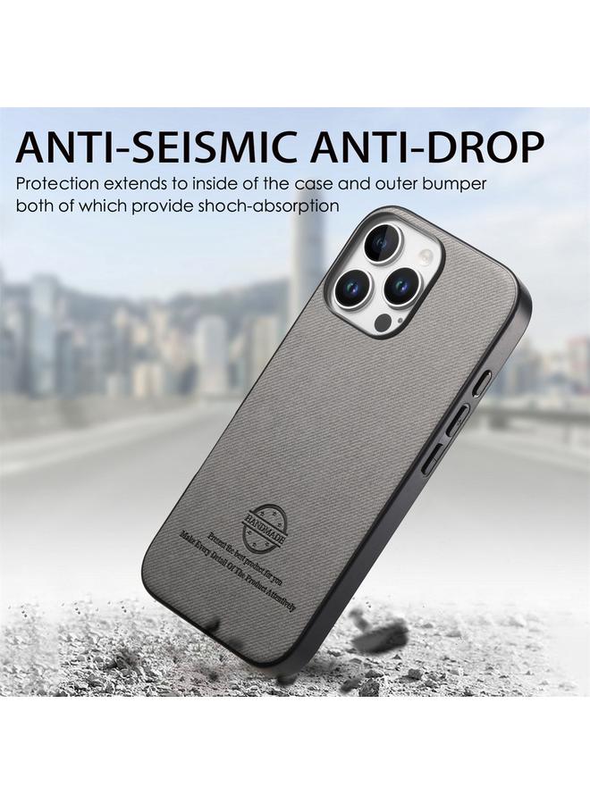 Zaboon Case For iPhone 13 Pro Max Twill Fabric Leather Skin Back Phone Case - Image 5