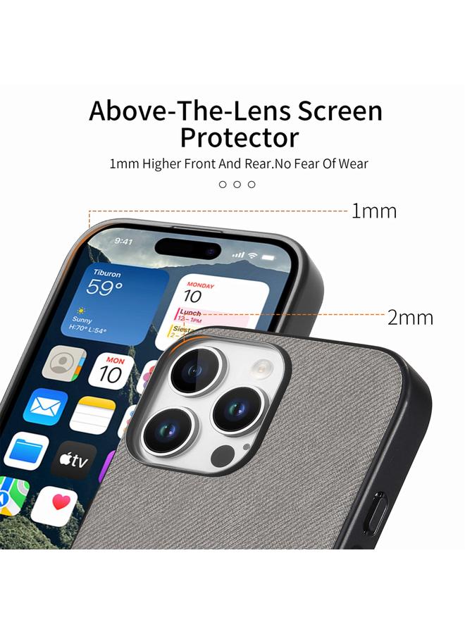 Zaboon Case For iPhone 13 Pro Max Twill Fabric Leather Skin Back Phone Case - Image 4