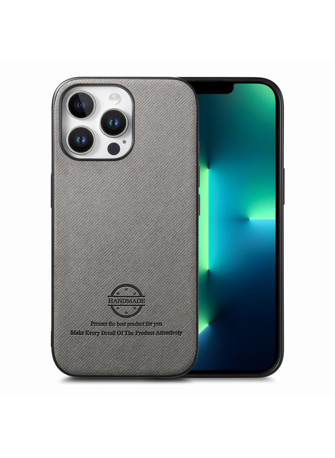 Zaboon Case For iPhone 13 Pro Max Twill Fabric Leather Skin Back Phone Case - Image 1