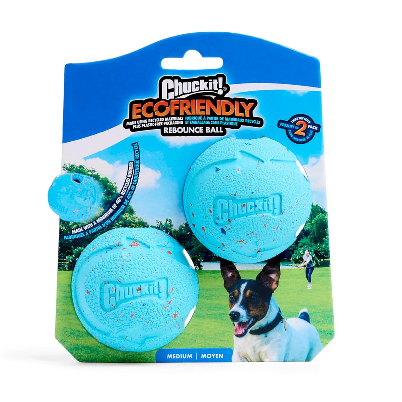 Chuckit! Medium Rebounce Ball 2.5", 2 Pack, Blues & Purples (20320) - Image 4