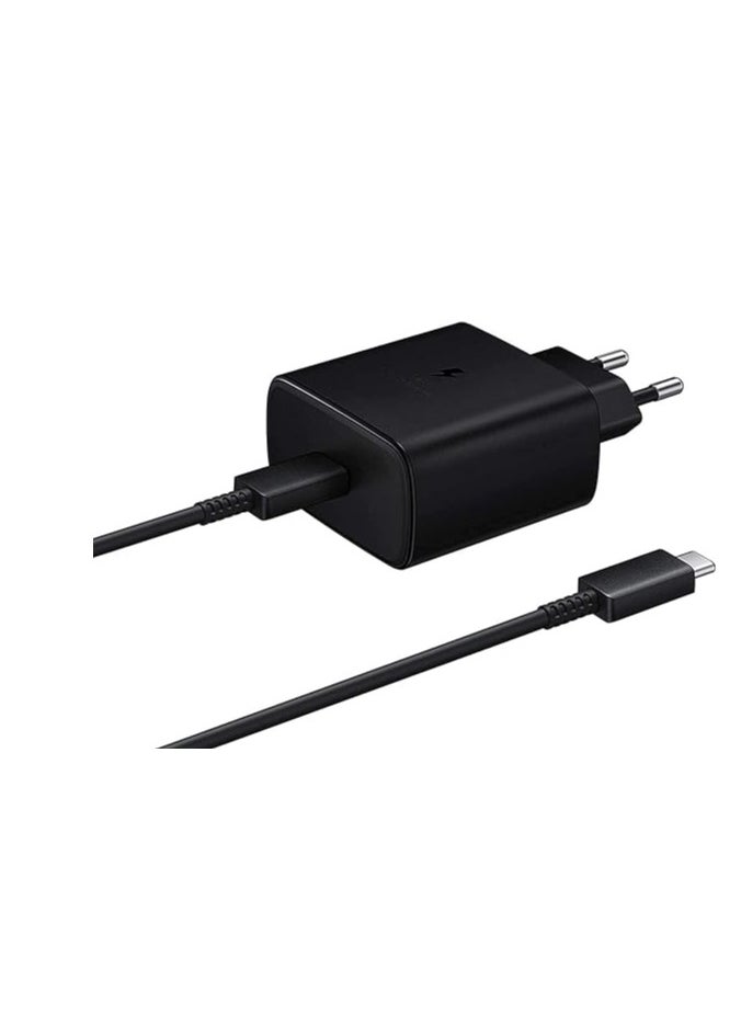 Super Fast Charger 45W 2 Pin 5V-3A Or 9V-2.77A Or 5.9V-3A Or 11V-2.25A For Note10Plus / Note10 / S10 Plus / S10 - Black With cable Type-C To Type-C ( cable incuded ) - pzsku/Z8ED0450E960B60AE99A2Z/45/_/1715252478/3a897a33-8c8f-4071-b4bb-9cc16b07dd57